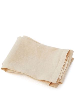 TEKLA logo-patch linen glass towel - Neutrals