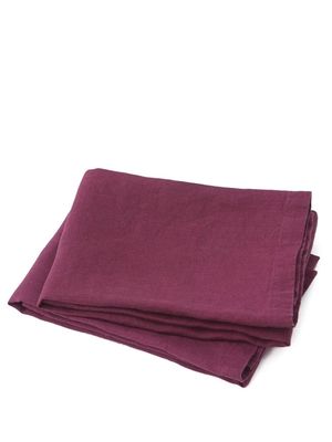 TEKLA logo-patch linen glass towel - Red