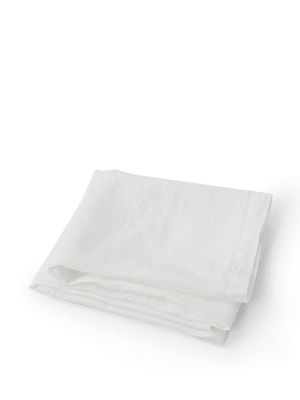 TEKLA logo-patch linen glass towel - White