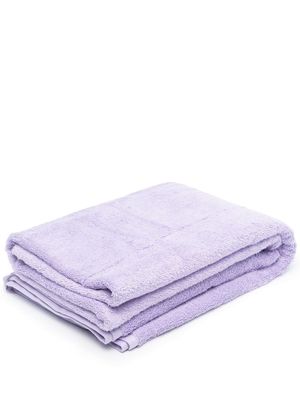 TEKLA logo-patch organic cotton towel - Purple