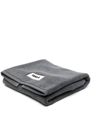 TEKLA logo-patch terry-cloth towel - Grey