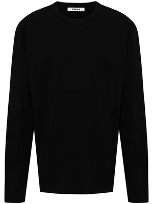 TEKLA long-sleeve organic-cotton T-shirt - Black