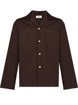 TEKLA long-sleeve pyjama shirt - Brown