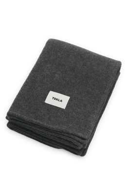 Tekla Merino Wool Throw Blanket in Grey Melange