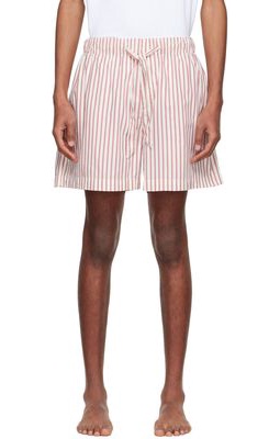 Tekla Off-White Organic Cotton Pyjama Shorts