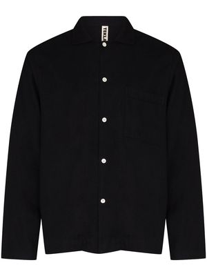 TEKLA organic cotton pajama shirt - Black