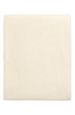 Tekla Organic Cotton Percale Fitted Sheet in Winter White