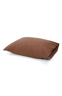 Tekla Organic Cotton Percale Pillowcase in Cocoa Brown