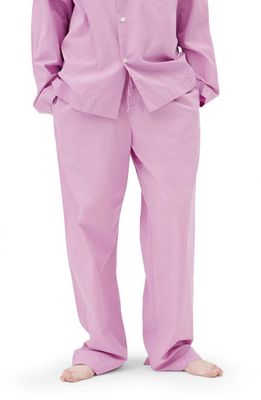 Tekla Organic Cotton Poplin Pajama Pants in Purple Pink