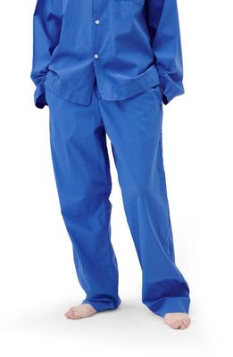 Tekla Organic Cotton Poplin Pajama Pants in Royal Blue