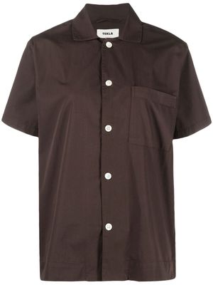 TEKLA organic cotton pyjama shirt - Brown