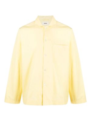 TEKLA poplin pajama shirt - Yellow