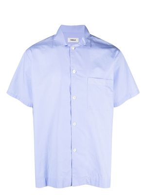 TEKLA short-sleeve pyjama shirt - Blue