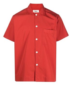 TEKLA short-sleeve pyjama shirt - Red