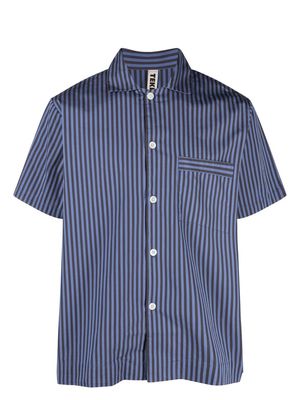 TEKLA striped organic-cotton pyjama shirt - Blue