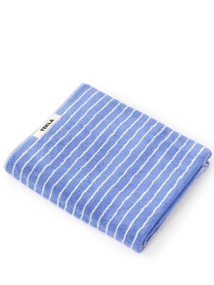 TEKLA striped terry bath towel - Blue