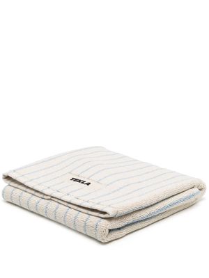 TEKLA striped terry-cloth towel - White