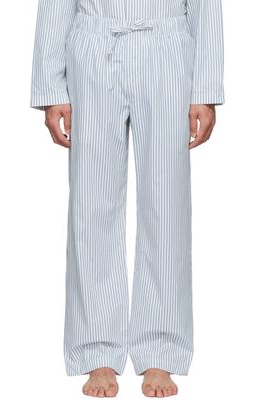 Tekla White & Blue Organic Cotton Pyjama Pants