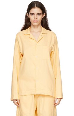 Tekla Yellow Flannel Pyjama Shirt