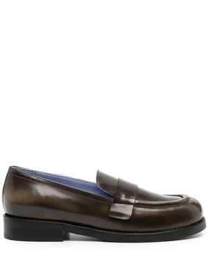 Tela almond-toe leather loafers - Brown