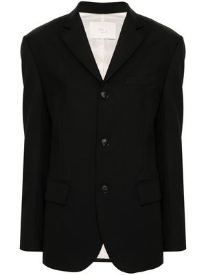 Tela cotton-blend single-breasted blazer - Black