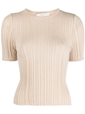 Tela crew-neck knitted top - Neutrals