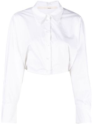 Tela cropped cotton shirt - White