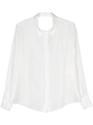 Tela cut-out-detail silk shirt - White