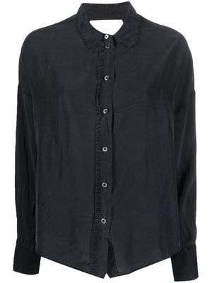 Tela cut-out-detailing silk shirt - Black