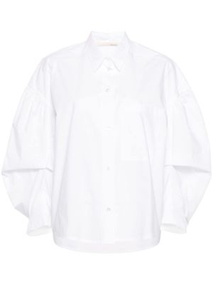 Tela gathered-sleeves poplin shirt - White