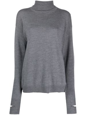 Tela high-neck wool felt jumper - Grey