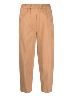 Tela high-waisted cropped trousers - Neutrals