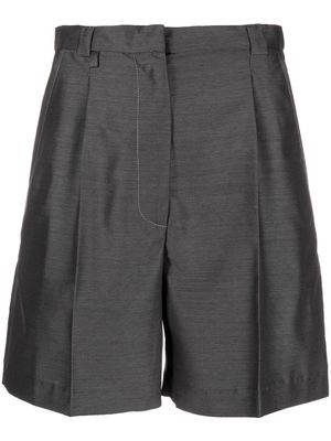 Tela high-waisted tailored shorts - Grey