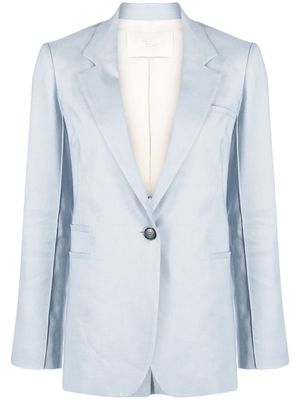 Tela linen-blend blazer - Blue