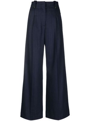 Tela pinstripe wide-leg trousers - Blue