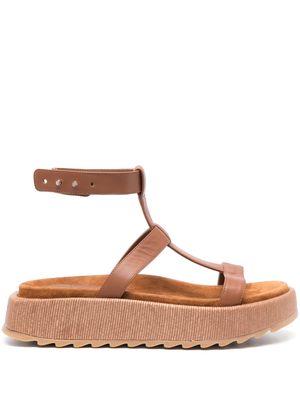 Tela platform open-toe sandals - Brown