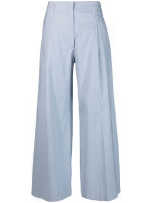Tela pleated wide-leg trousers - Blue