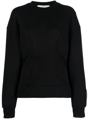 Tela seam-detail crew-neck sweatshirt - Black