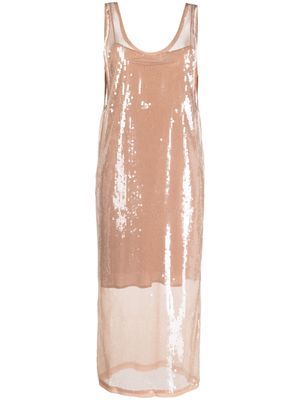 Tela sequin-design shift-style dress - Pink