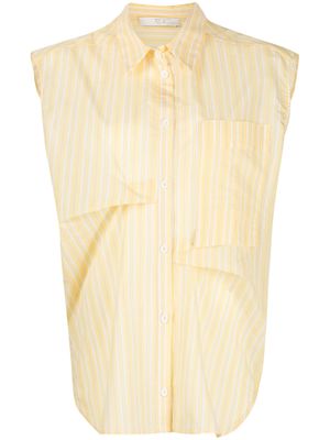 Tela striped-pattern sleeveless shirt - White