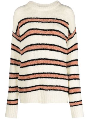 Tela striped wool-blend jumper - White