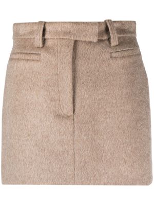 Tela thigh-length knitted skirt - Neutrals