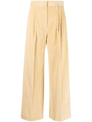 Tela wide-leg corduroy cotton trousers - Neutrals