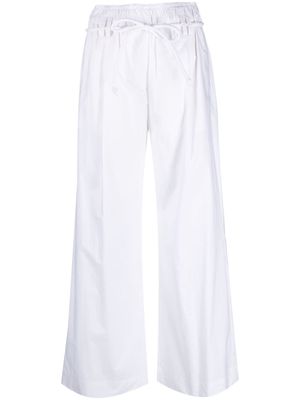 Tela wide-leg cotton trousers - White