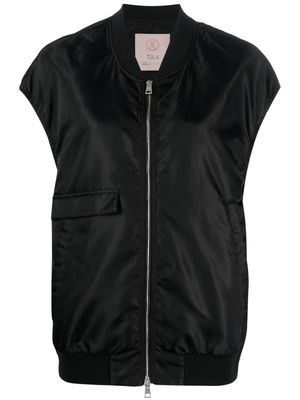 Tela zip-up bomber gilet - Black