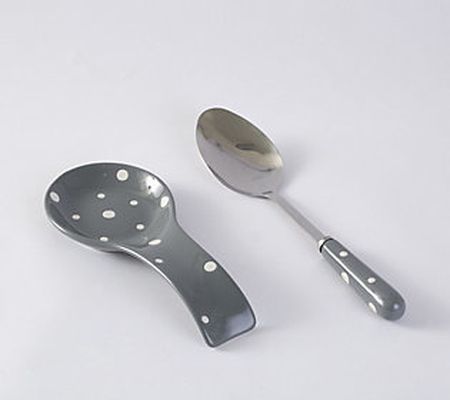 Temp-tations Polka Dot Spoon Rest with Spoon