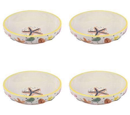 Temp-tations Sculptural Summer Shells Set of 4 Serving Bowls