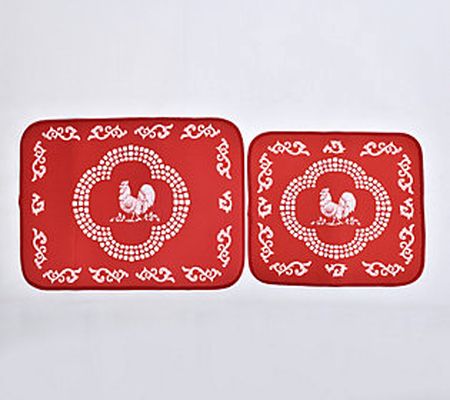 Temp-tations Set of 2 Microfiber Kitchen Drying Mats