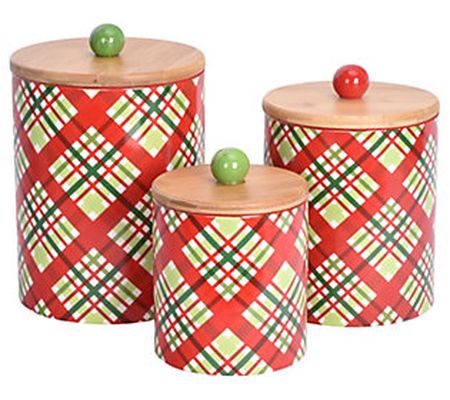 Temp-tations Set of 3 Holiday Canisters