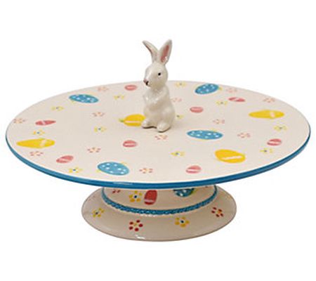 Temp-tatons Seasonal 13" Cake Stand with Bunny Figurine